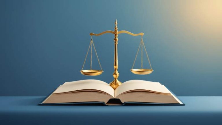 An elegant vector illustration showing scales of justice, an open book, and an outline of Australia symbolizing human rights in Australia.