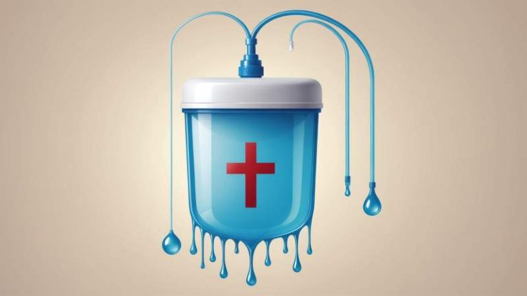 An elegant vector illustration of an intravenous drip bag and nurse's cap symbolizing infusion nursing in Australia.