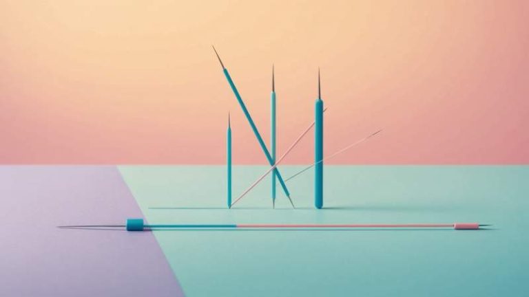 A minimalist illustration of a sewing needle and thread symbolizing craftsmanship for an Australian holiday.