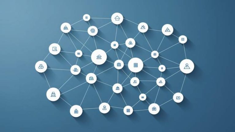 An abstract vector illustration of interconnected nodes and flowcharts representing system analysis in Australia.