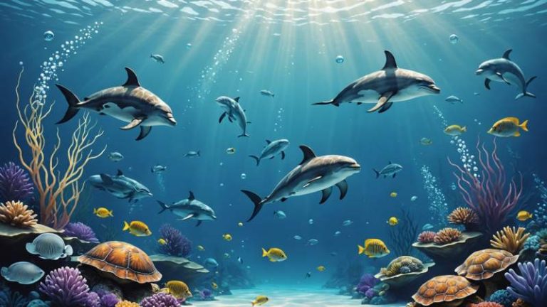 Illustration of diverse aquatic animals symbolizing World Water Animals Day in Australia.