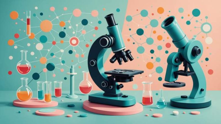 Minimalist illustration of a microscope and cellular structures symbolizing pathology for an Australian medical context.