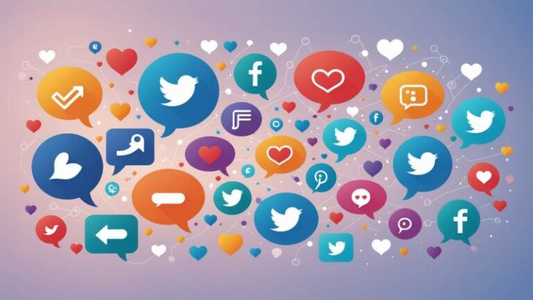 Minimalist flat design of floating social media icons connected by digital network lines symbolizing social networks in Australia.