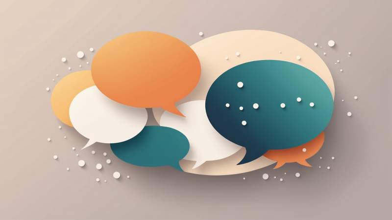 A minimalist illustration of a crossed-out speech bubble symbolizing the fight against offensive language in Australia.