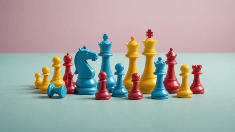 Minimalist flat design illustration of various game pieces like dice, chess pawns, and puzzle pieces symbolizing International Play Day in Australia.
