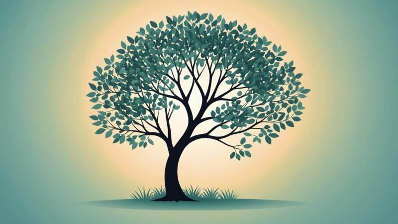 A stylized eucalyptus tree illustration symbolizing Australian Tree Day with clean vector art and soft shadows.