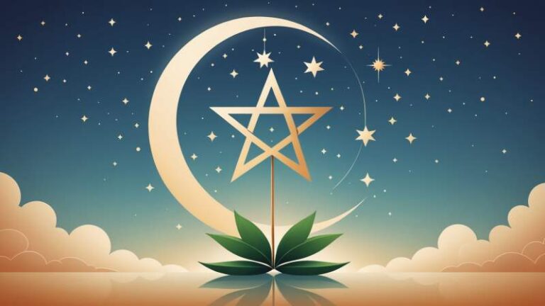 An elegant vector illustration showing diverse religious symbols arranged harmoniously against a soft glowing background, representing World Religion Day in Australia.