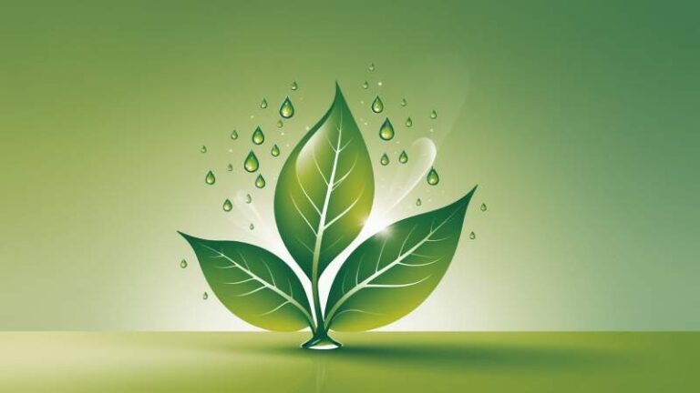 An elegant vector illustration of a green leaf merging with a fuel droplet symbolizing biodiesel and renewable energy in Australia.