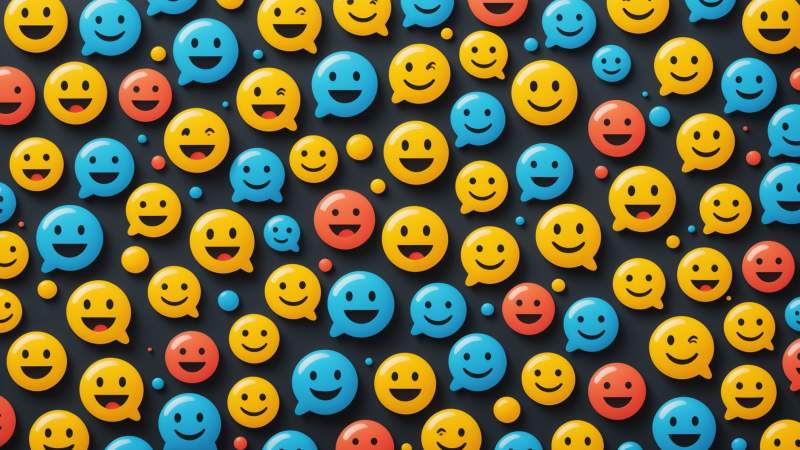 A collection of colorful emoji icons floating against a soft glowing background symbolizing digital communication for World Emoji Day in Australia.