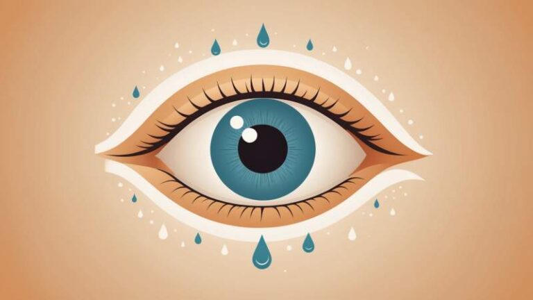 A minimalist vector illustration showing a stylized tear drop and eye outline symbolizing World Sjogren's Day in Australia.