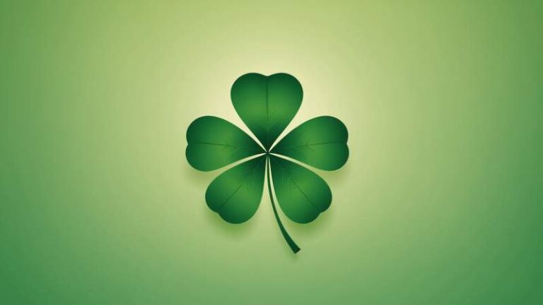 Minimalist illustration of a four-leaf clover and leprechaun hat symbolizing St. Patrick's Day in Australia.