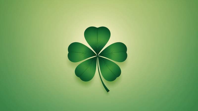 Minimalist illustration of a four-leaf clover and leprechaun hat symbolizing St. Patrick's Day in Australia.