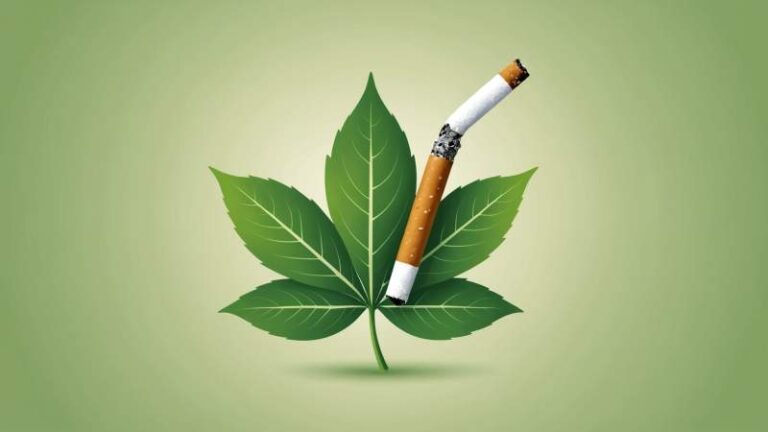 A broken cigarette and a green leaf symbolizing World No Tobacco Day in Australia.